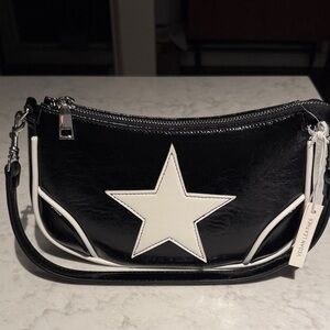 Urban Outfitters Black and White Star Shoulder Bag